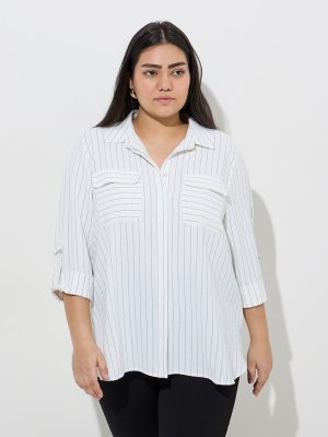 Gia White Stripe Shirt
