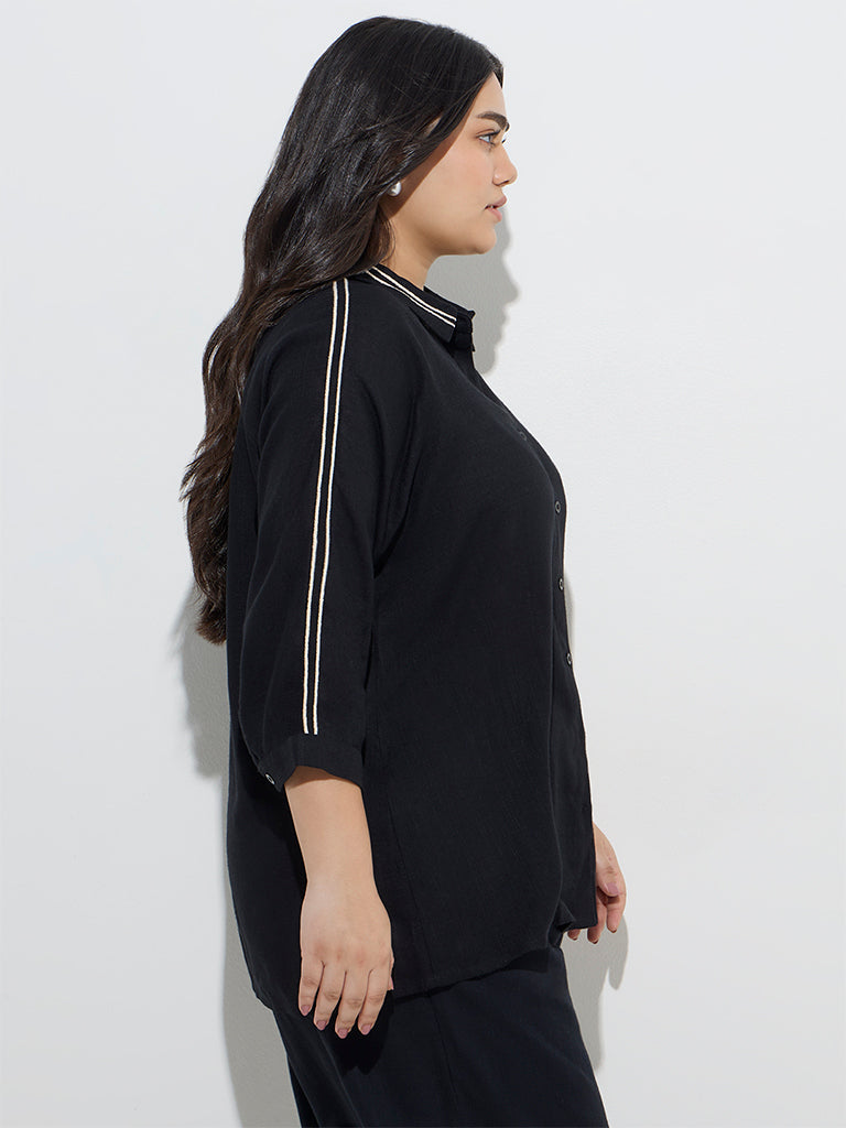 Gia Black Embroidered Shirt