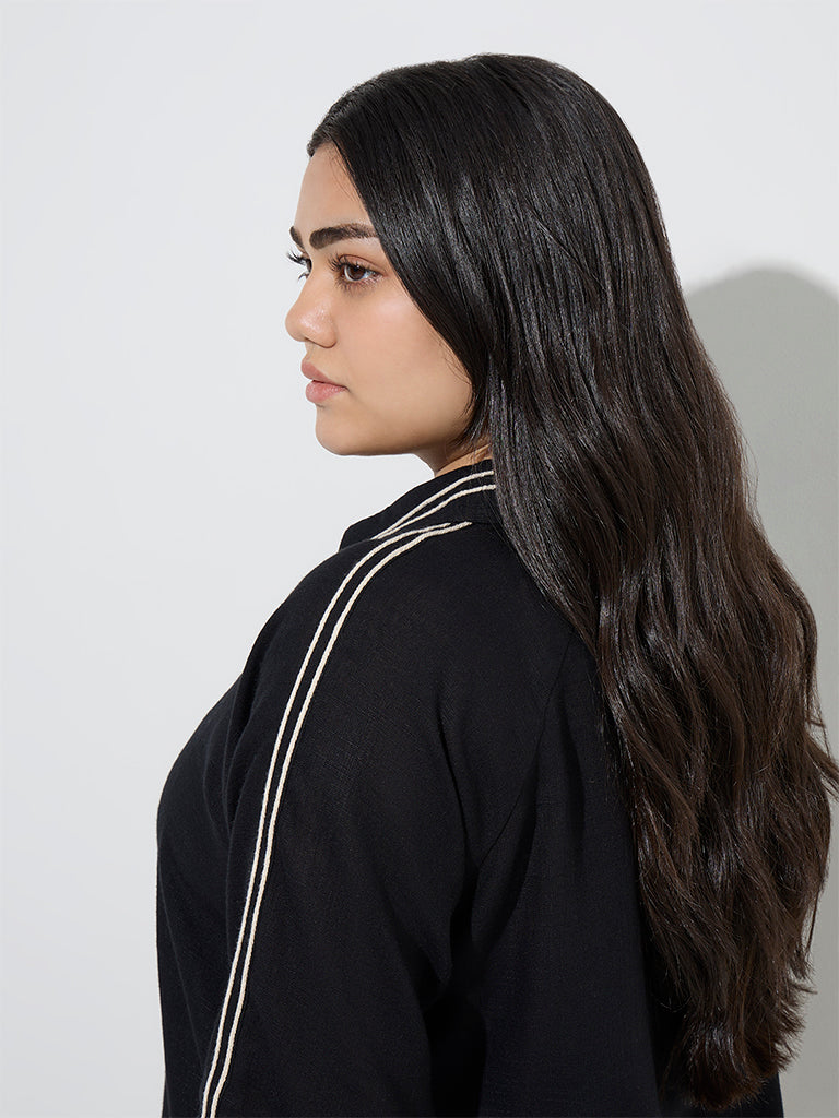 Gia Black Embroidered Shirt - Image 2