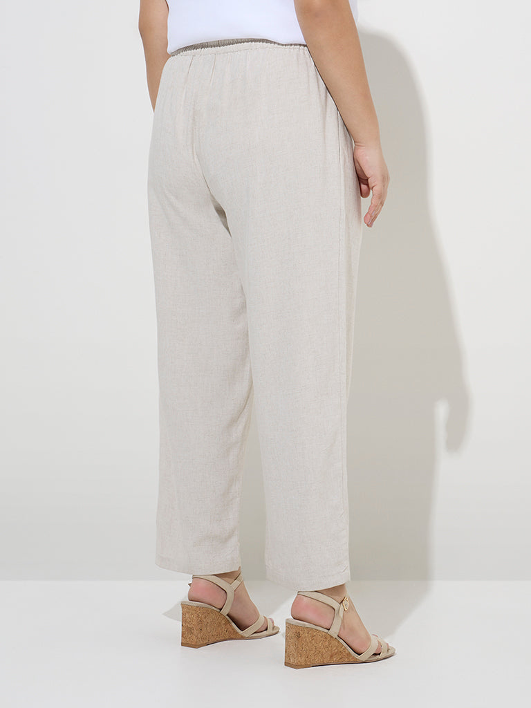 Gia Off-White High-Rise Pants - Image 3