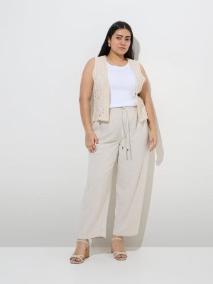 Gia Off-White High-Rise Pants