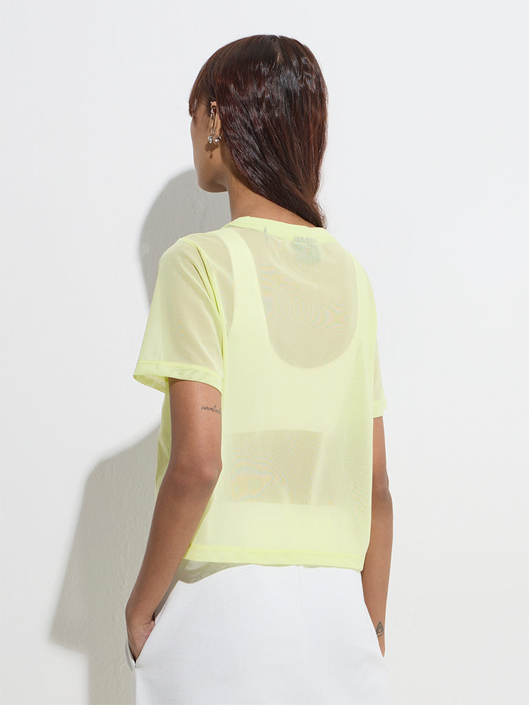 Studiofit Neon Mesh-Detailed T-Shirt - Image 4