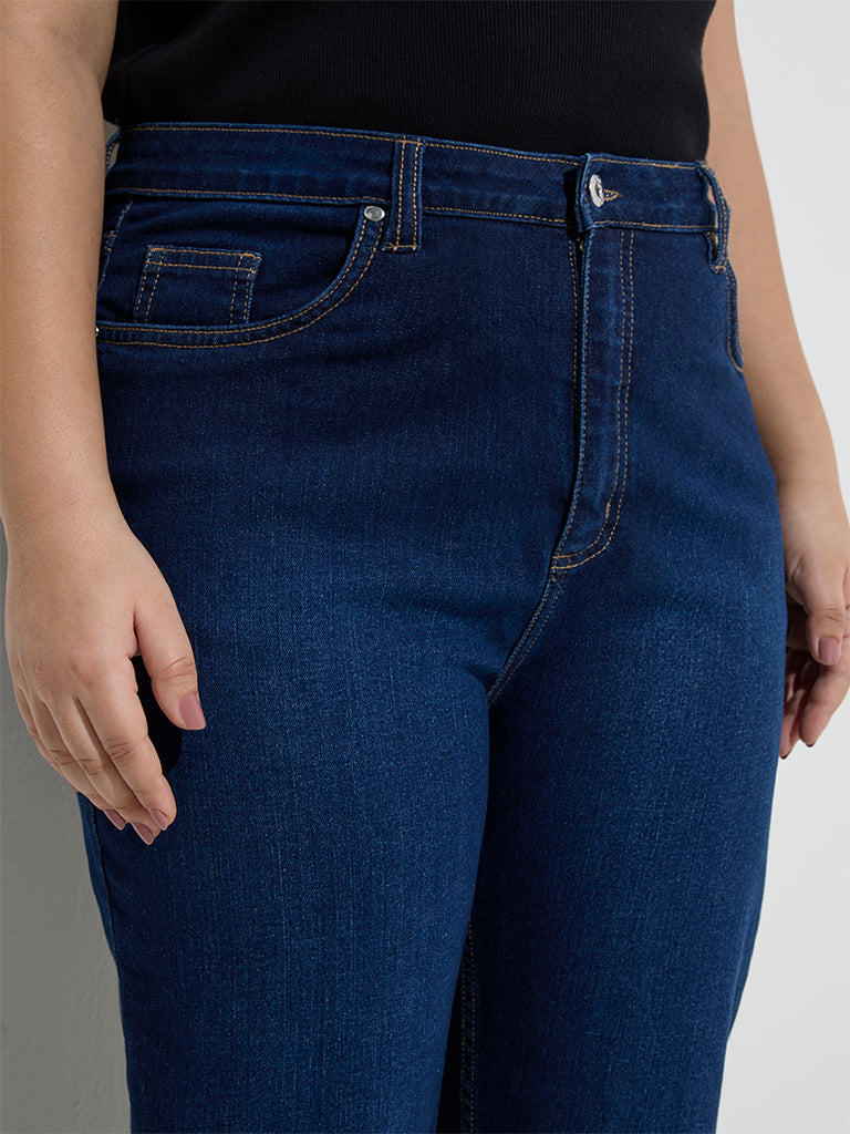 Gia Dark Blue Slim-Fit High-Rise Jeans - Image 2