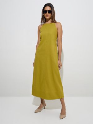 Wardrobe Lime A-Line Dress