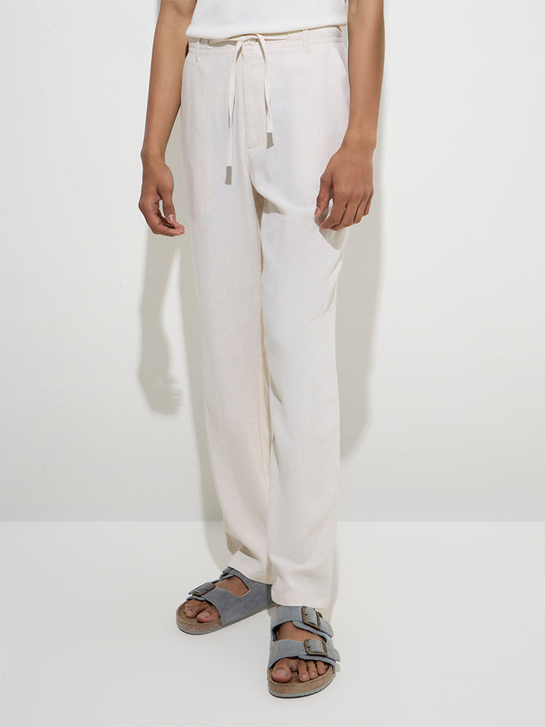 ETA Off-White Relaxed-Fit Mid-Rise Cotton Chinos - Image 3