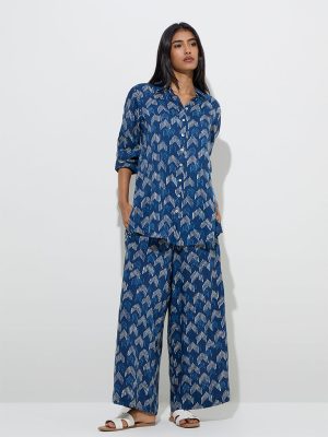 Utsa Navy Printed Tunic