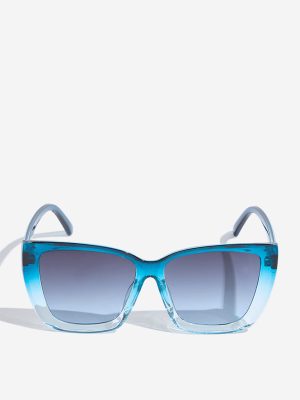 Westside Accessories Blue Wayfarer Sunglasses with Pouch
