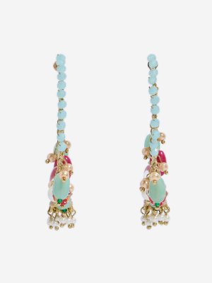 Westside Accessories Multicolour Beaded Half Hoop Earrings