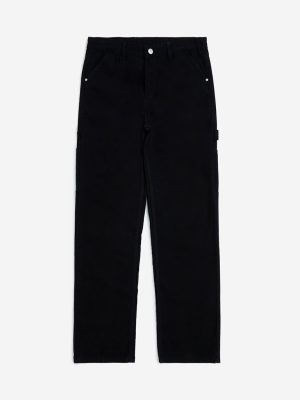 Y&F Kids Black Solid Mid-Rise Cotton Pants