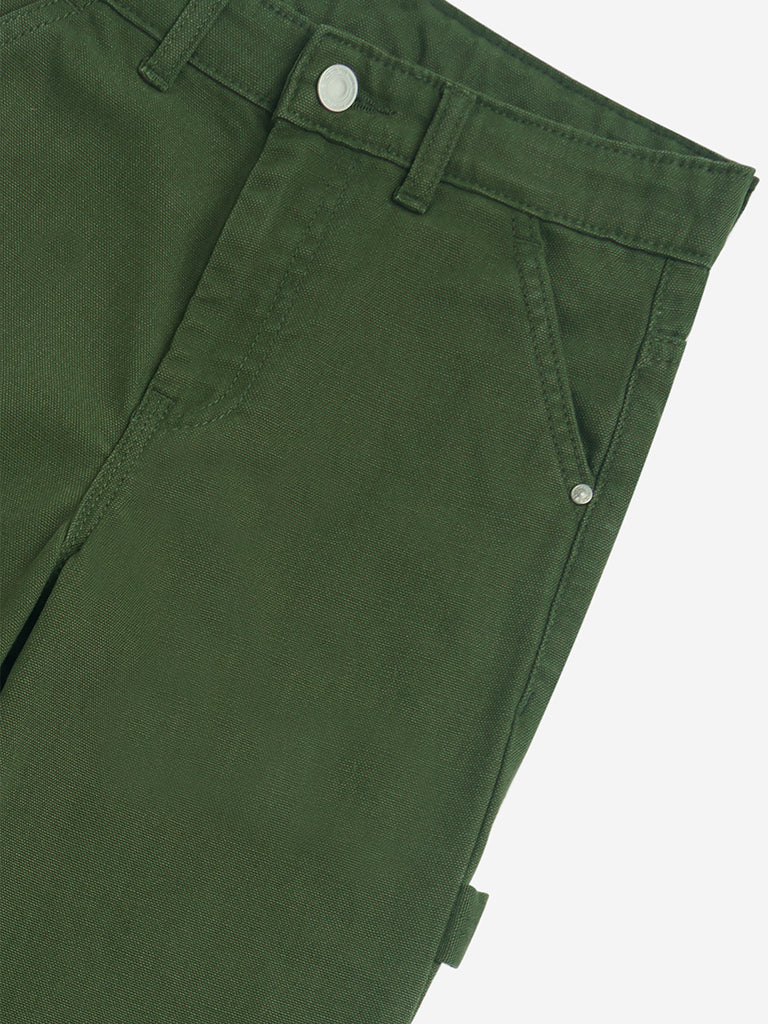 Y&F Kids Olive Straight-Fit Mid-Rise Jeans - Image 4