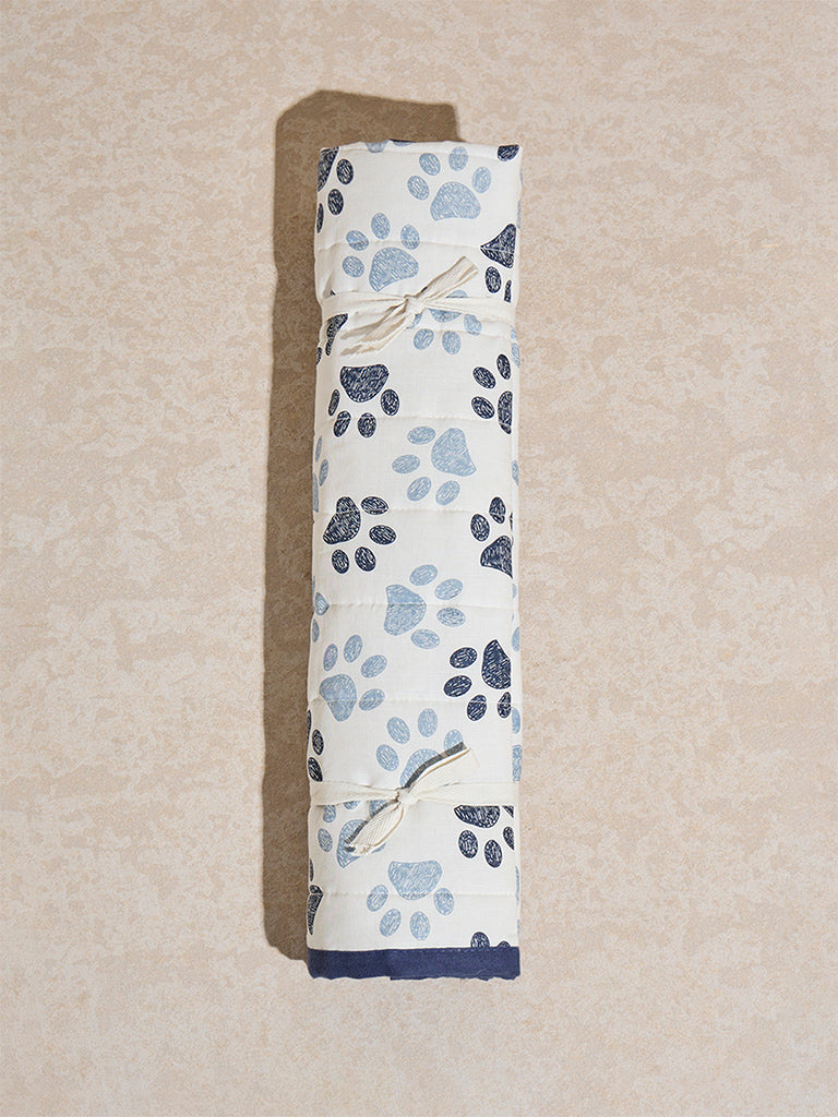 Westside Home Blue Paw Pet Quilt - Medium