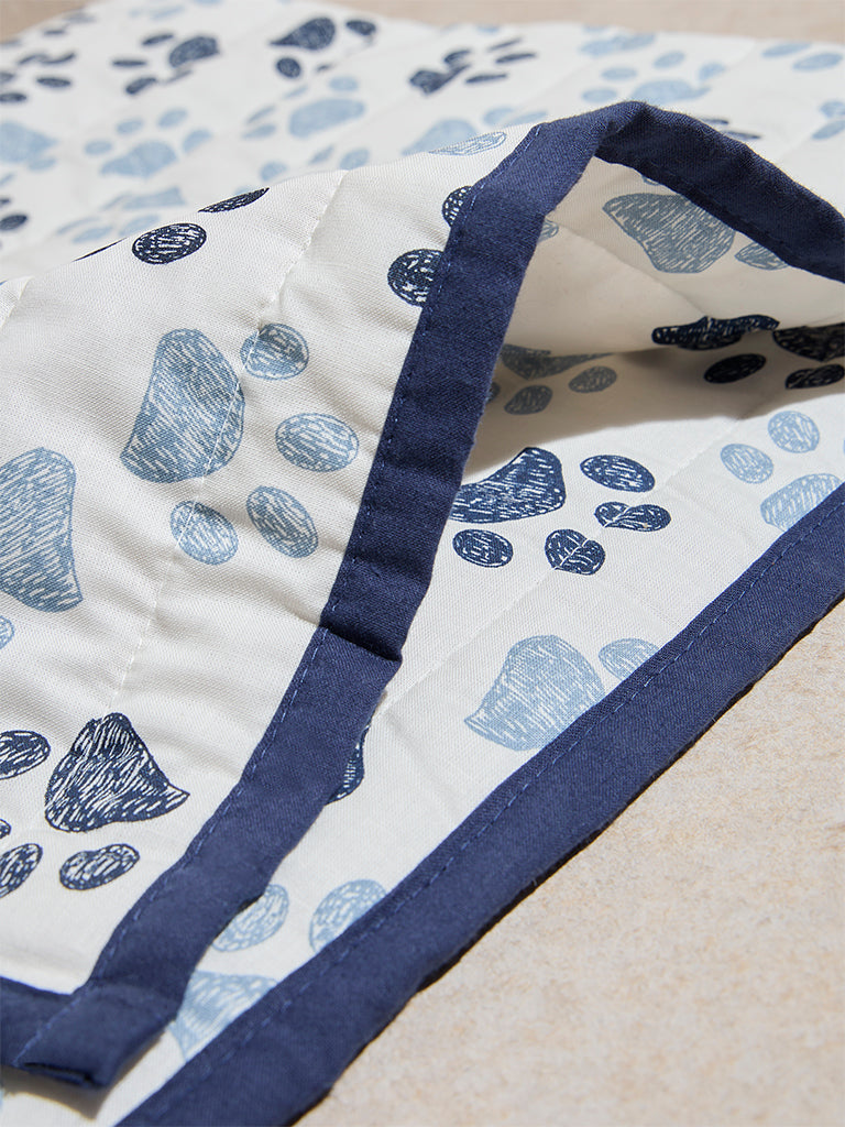 Westside Home Blue Paw Pet Quilt - Medium - Image 3