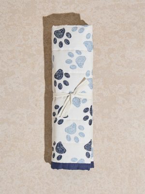 Westside Home Blue Paw Pet Quilt - Small
