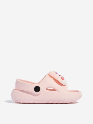 Yellow Pink Bunny-Detailed Clogs