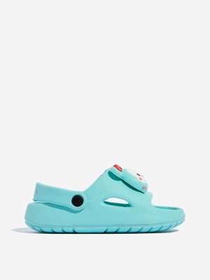 Yellow Turquoise Minny-Mouse Detailed Clogs