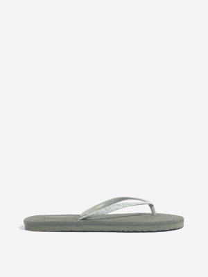 LUNA BLU Sage Woven-Textured Flip-Flops