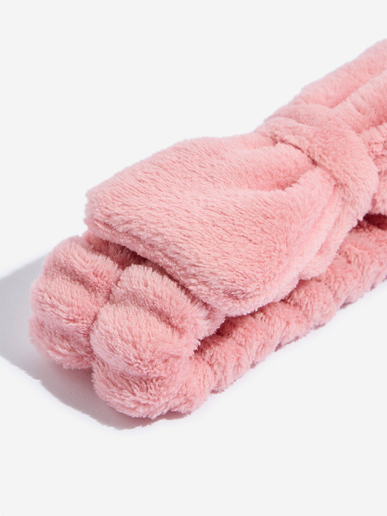 Studiowest Pink Bow-Detailed Makeup Band - Image 2