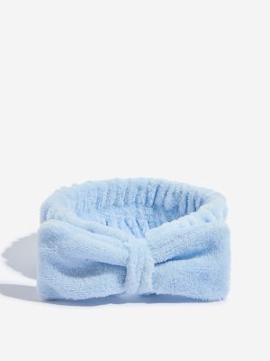 Studiowest Light Blue Bow-Detailed Makeup Band