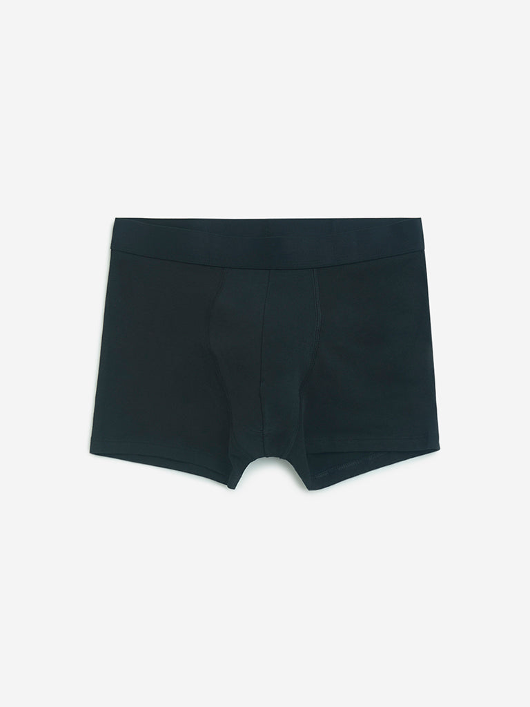 WES Lounge Black Cotton-Blend Trunks - Pack of 3 - Image 3