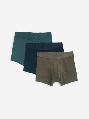 WES Lounge Multicolour Cotton Trunks- Pack of 3