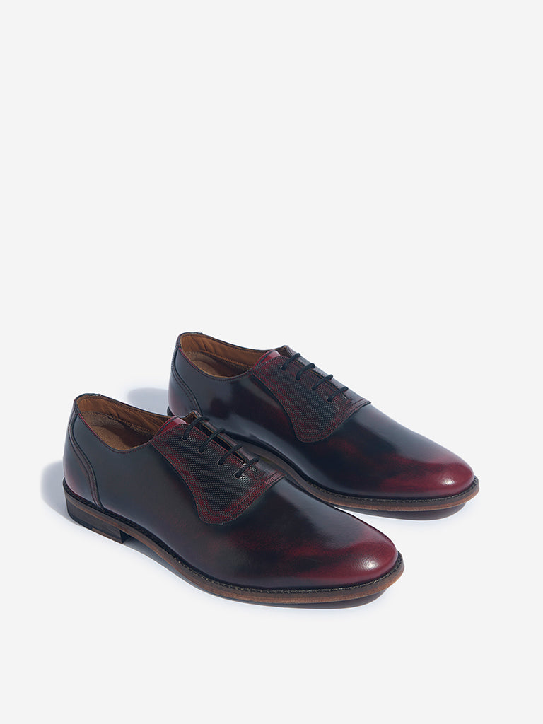 SOLEPLAY Maroon Lace Up Oxford Shoes - Image 2
