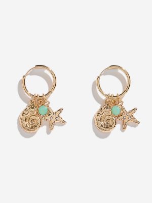 Westside Accessories Gold Sea-Inspired Multi Charm Earrings