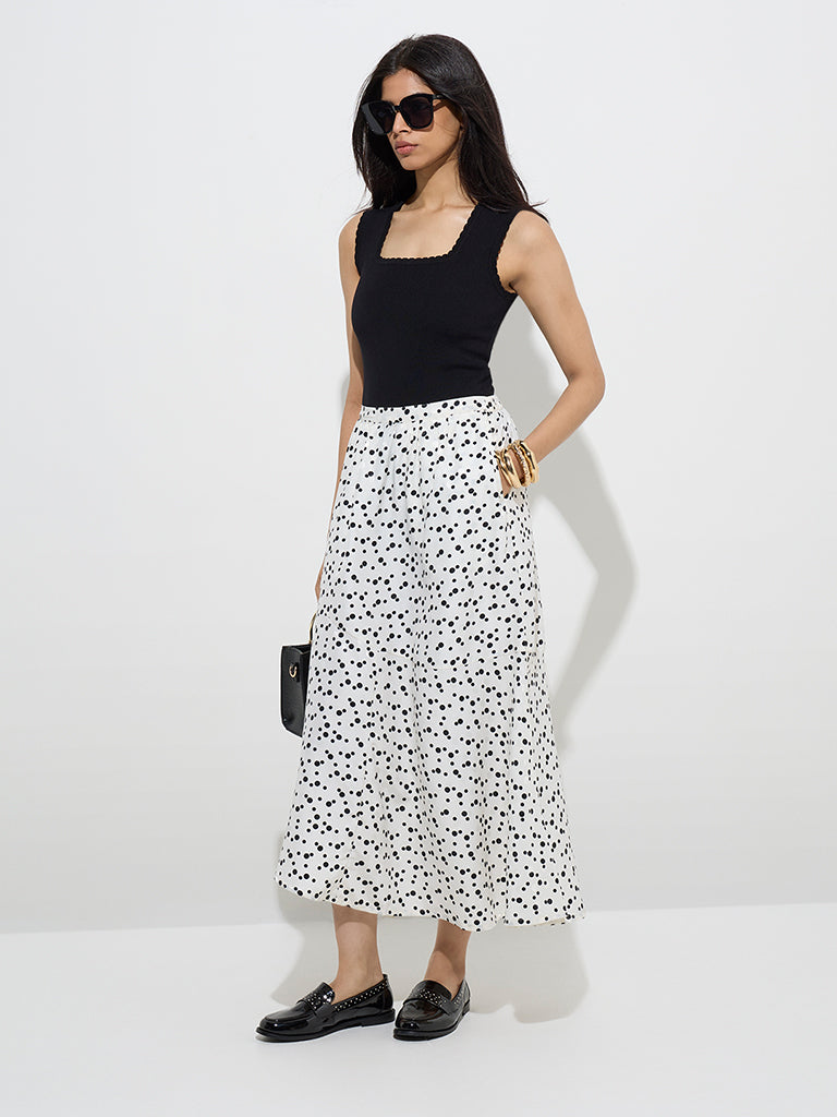 Wardrobe Black Ribbed-Textured Top - Image 3