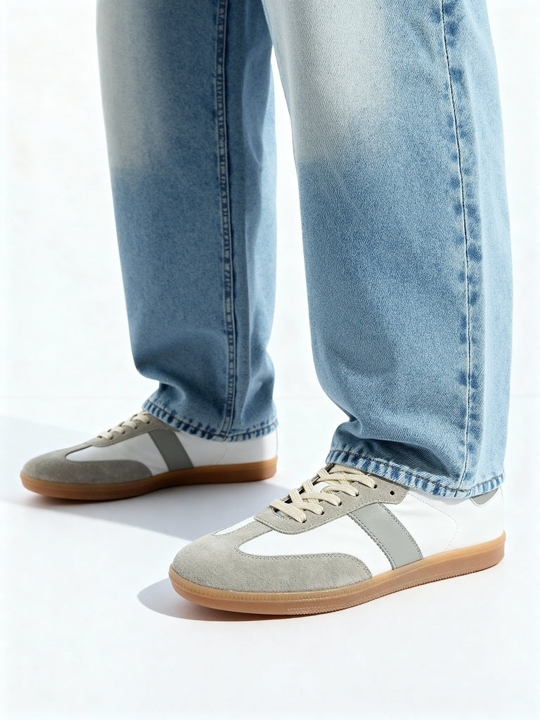 SOLEPLAY Grey Suede Lace-Up Sneakers - Image 2