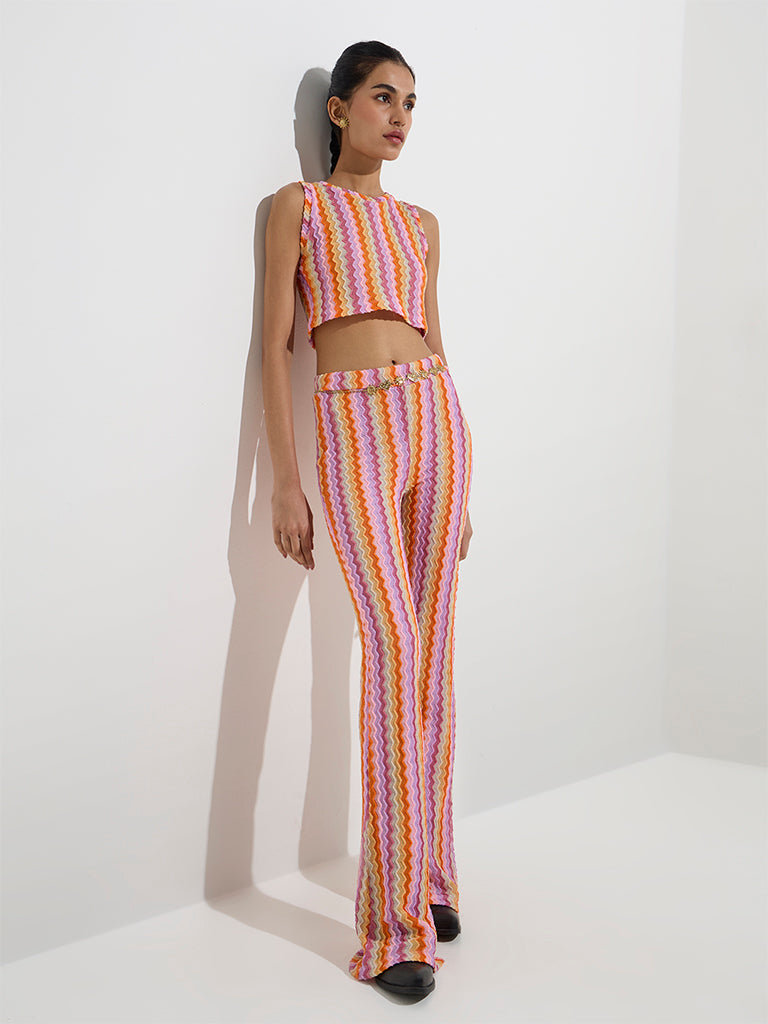 Nuon Multicolour Chevron-Printed Top