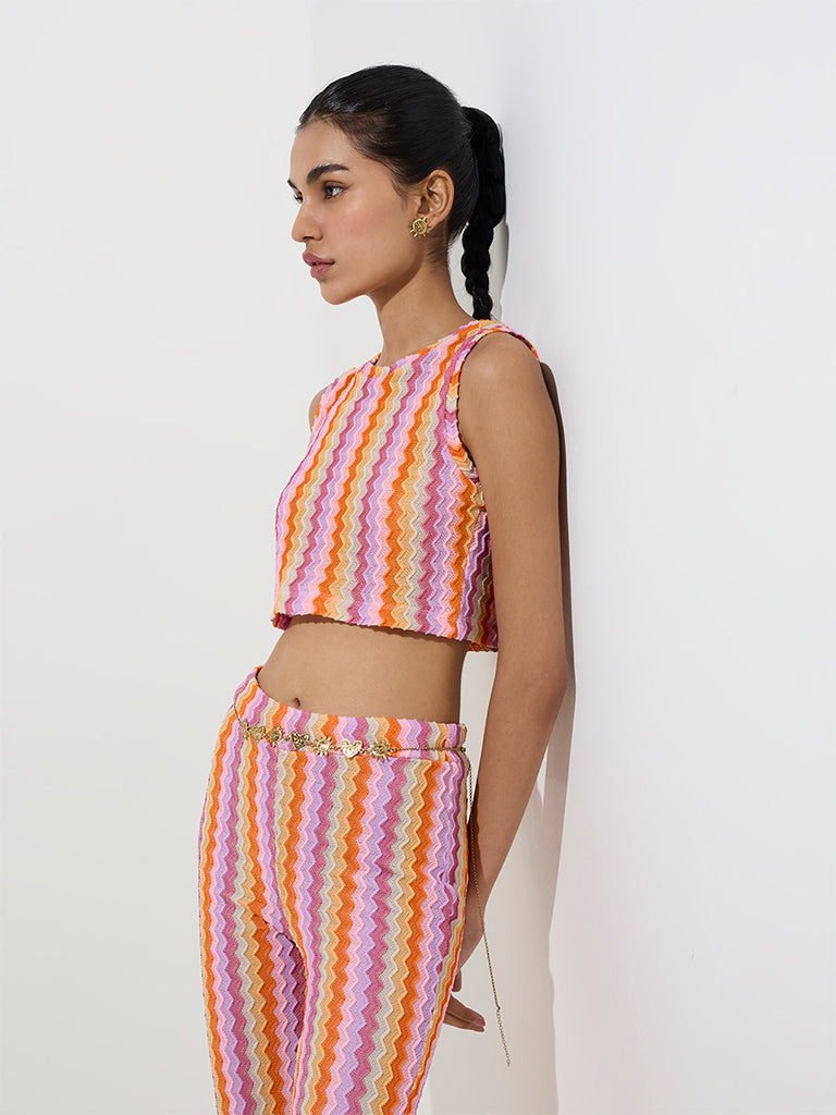 Nuon Multicolour Chevron-Printed Top - Image 2