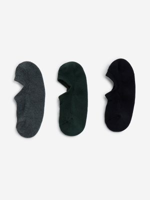 WES Lounge Emerald Green Cotton-Blend Socks - Pack of 3