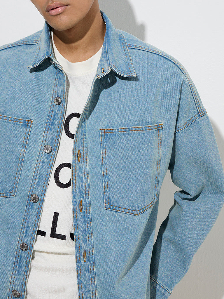 Nuon Blue Relaxed-Fit Denim Jacket - Image 3