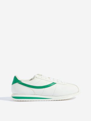 LUNA BLU Green Lace-Up Sneakers