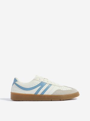 LUNA BLU Light Blue Perforated Lace-Up Sneakers