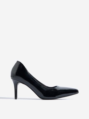 LUNA BLU Black Solid Pump Shoes