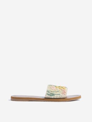 LUNA BLU Multicolour Embroidered Slides