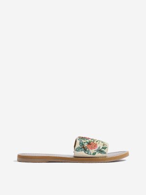 LUNA BLU Multicolour Embroidered Slides