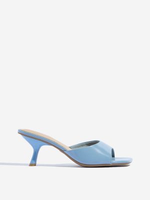 LUNA BLU Blue Kitten Heel Sandals