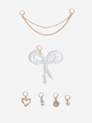 Westside Accessories Gold Assorted Pearl Statement Charms - Pack of 6