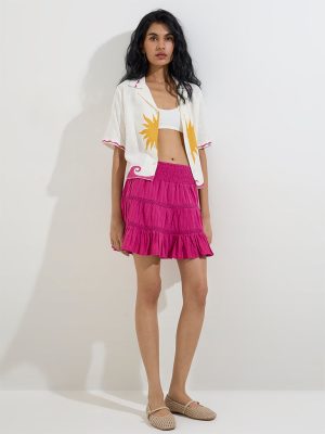 Nuon Off-White Printed Shirt