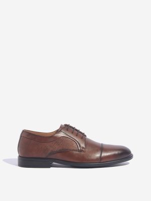 SOLEPLAY Dark Tan Oxford Shoes