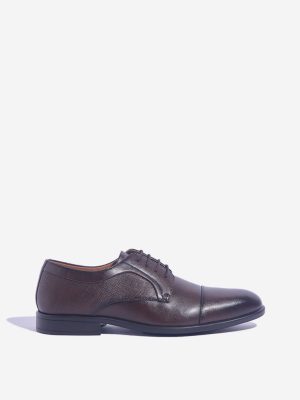 SOLEPLAY Dark Brown Lace-Up Oxford Shoes