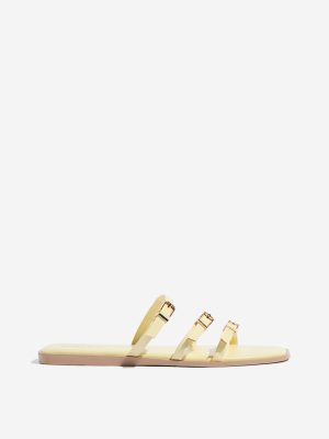 LUNA BLU Yellow Multi-Strap Sandals