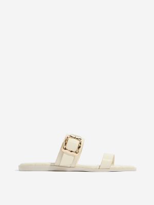 LUNA BLU Ivory Dual-Strap Slides