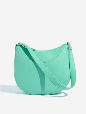 Westside Turquoise Solid Shoulder Bag