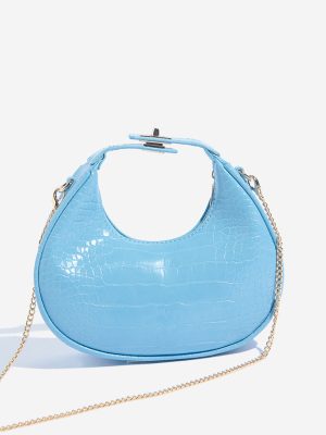 Westside Blue Textured Sling Bag