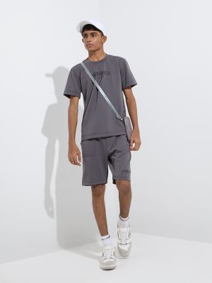 Y&F Kids Grey Mid-Rise Shorts