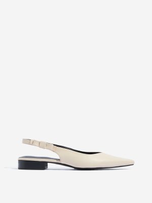 LUNA BLU Ivory Slingback Mules