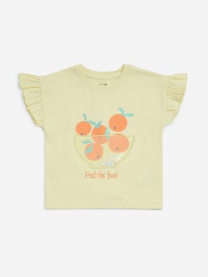 HOP Kids Yellow Orange Design Cotton Top