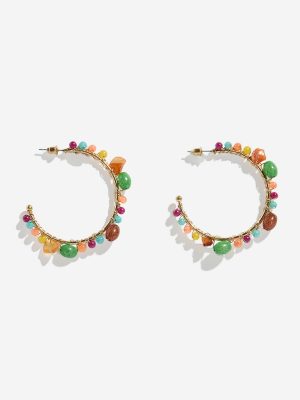 Westside Accessories Multicolour Beaded Half Hoop Earrings